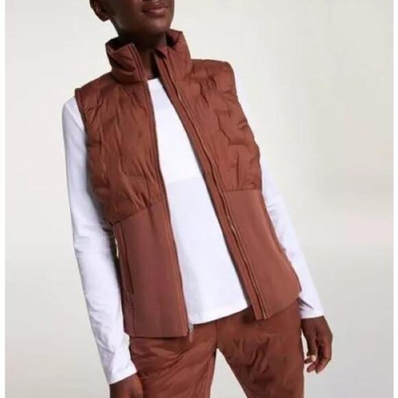 NWT Calia By Carrie Underwood Women's Cold Dash Run Vest Brown XS - Picture 1 of 10